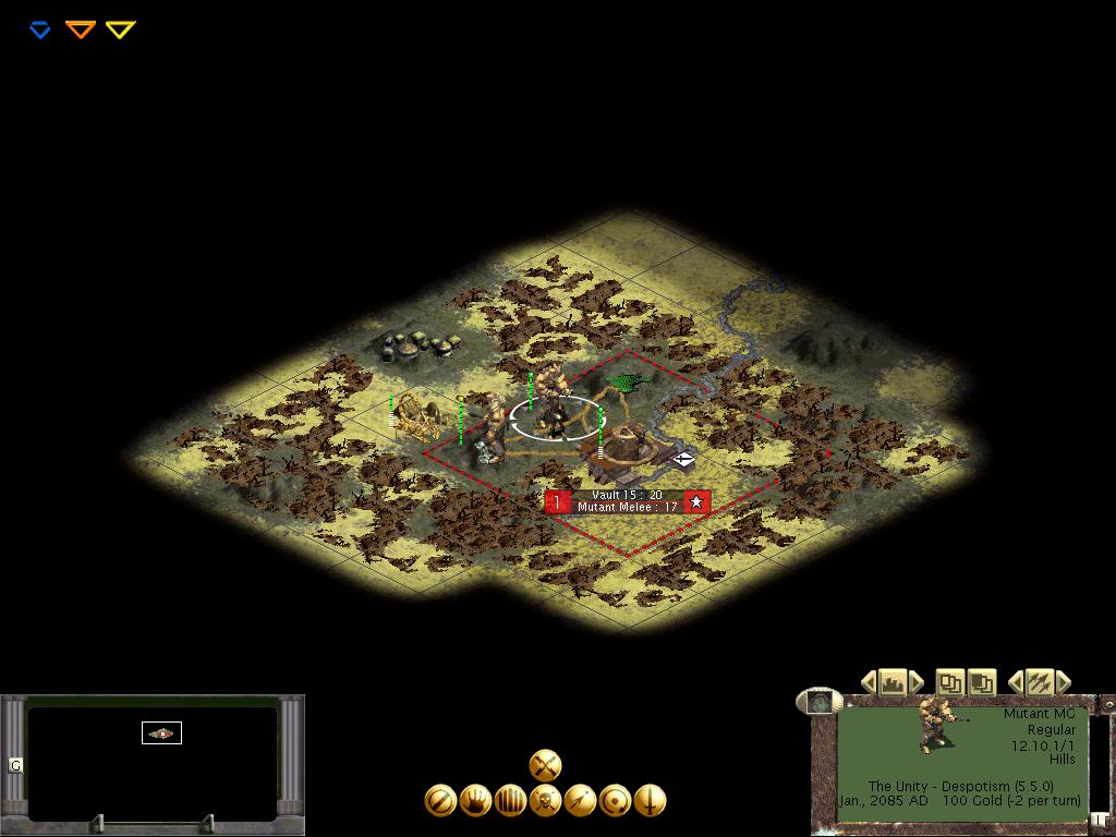 Here's a screenie of some Mutant units in game. They are the Mutant Melee unit, and the Mutant MG unit.